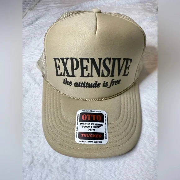 🚨 OTTO Beige Trucker Hat - Bold Statement - Picture 1 of 3